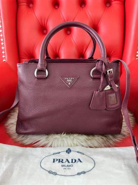 prada saffiano lux granato